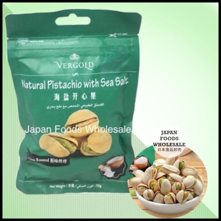 

Vergold Natural Pistachio With Sea Salt / Cemilan Impor / Snack Impor