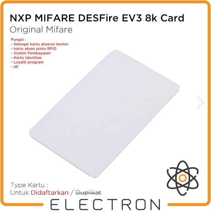 

NXP MIFARE DESFire EV3 8k Card RFID NFC Tag 13.56MHz 4kB MF3D43 7Byte