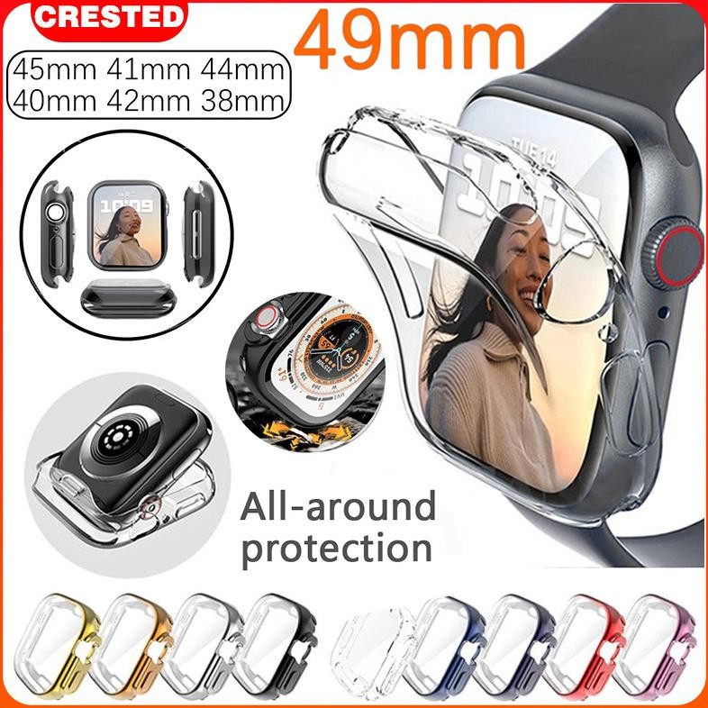 ( PROMOO) Transparent Case Untuk for Apple Watch Ultra /Ultra 2 49mm 9 8 7 41mm 45mm Series 6 SE 5 4