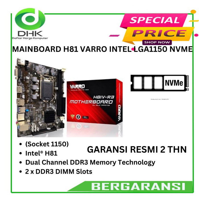 MAINBOARD H81 VARRO INTEL LGA1150 NVME