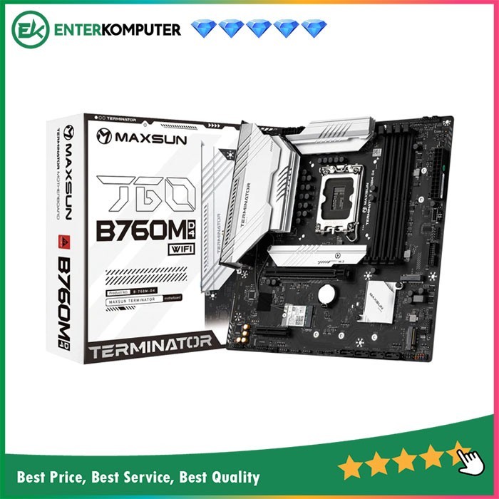 MOTHERBOARD MAXSUN TERMINATOR B760M D4 WIFI - LGA1700 B760 DDR4 USB3.2