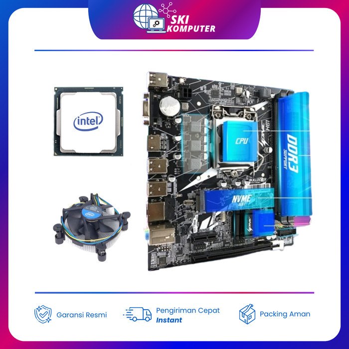 PAKET MOTHERBOARD H61 + PROCESSOR CORE I5-2400/2500 RAM 4GB DDR3