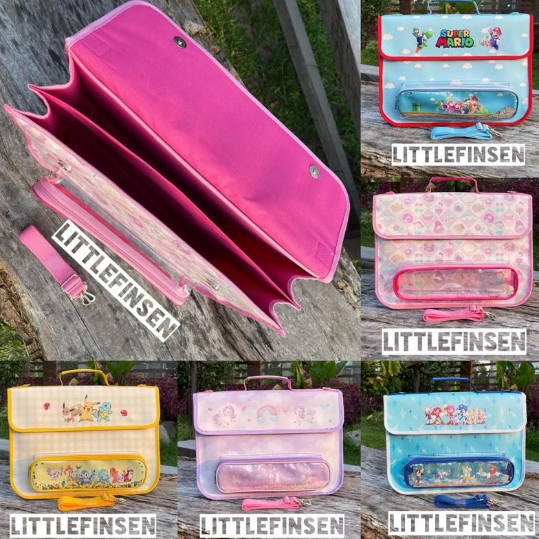 Trt Tas folder anak/tas les anak/folder map anak/ tas folder pokemon sonic unicorn mario sanrio TERL