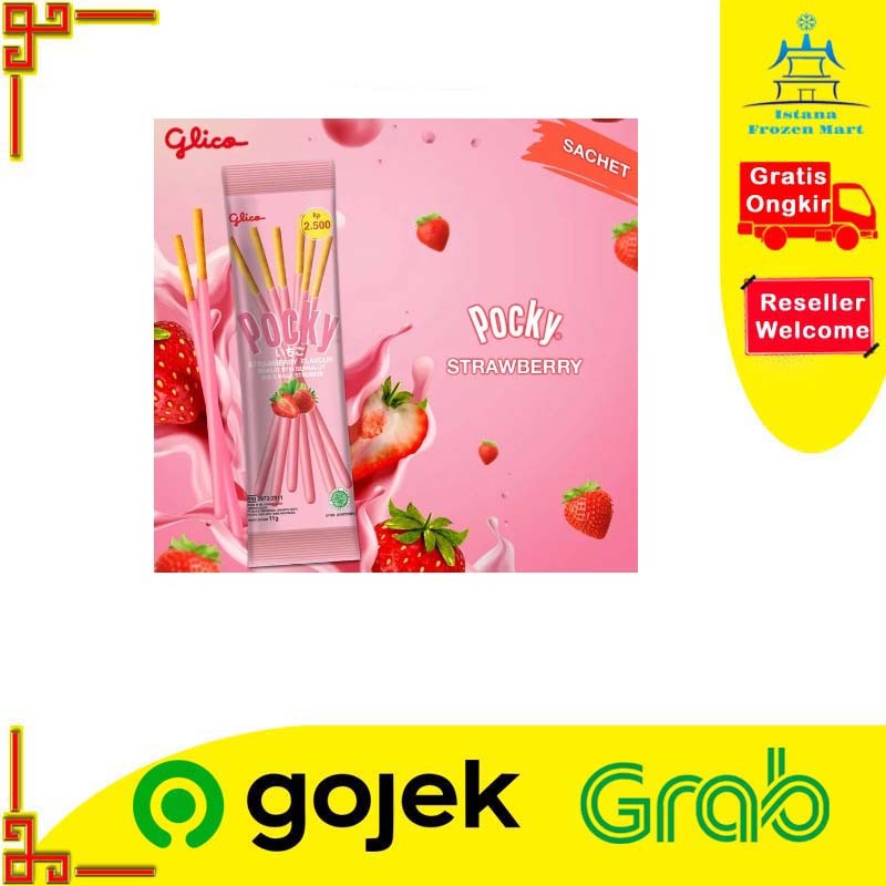 

Pocky Strawberry Stick Biscuit 11 Gram - GLICO