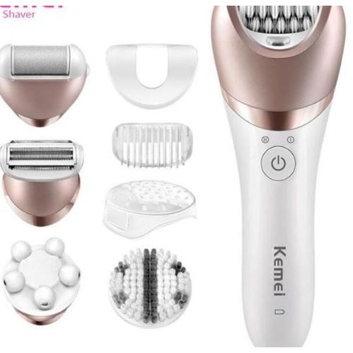 Alat Cukur Bulu Khusus Woman 5In1 Kemei Km-8001 Rechargeable Shaver