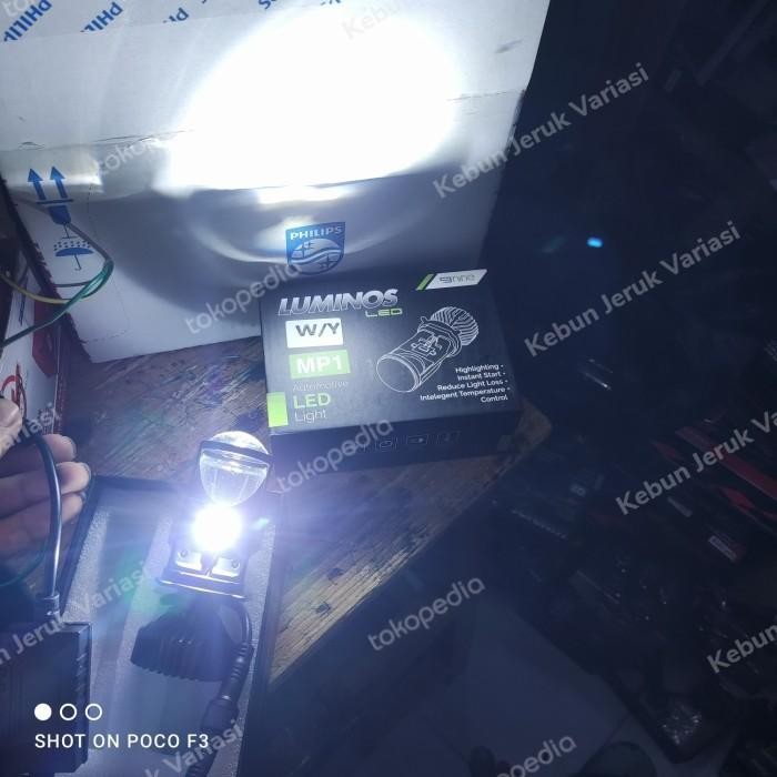 H4 Lampu Mp1 Luminos 9 Nine Proyektor High Low Putih Kuning Terang