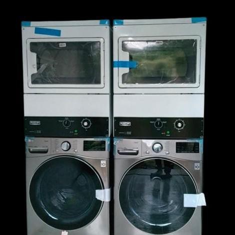 Stack Washer LG 20 KG & Drayer Maytag tu Besi, Stack Washer Drayer