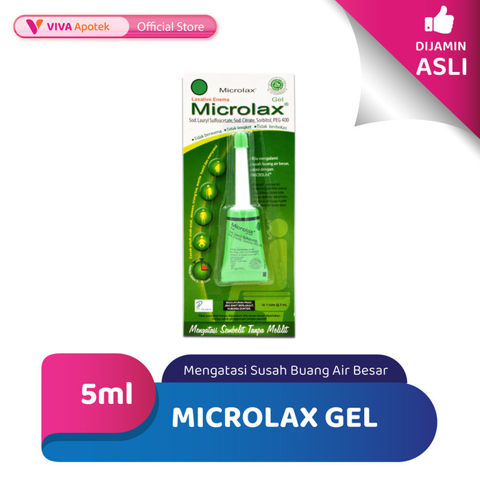 Microlax Gel untuk Mengatasi Susah Buang Air Besar / Sembelit (5 ml)