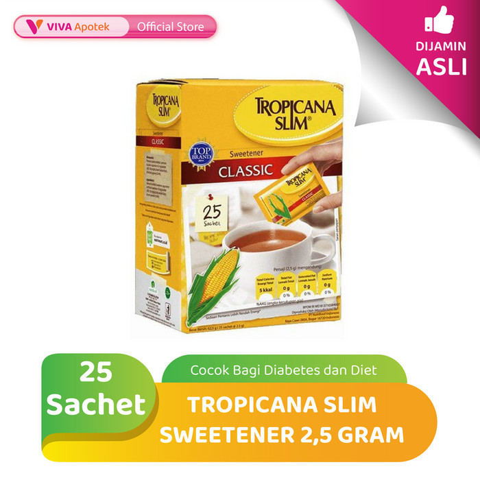 

Tropicana Slim Sweetener 2,5 Gram (25 Sachet)