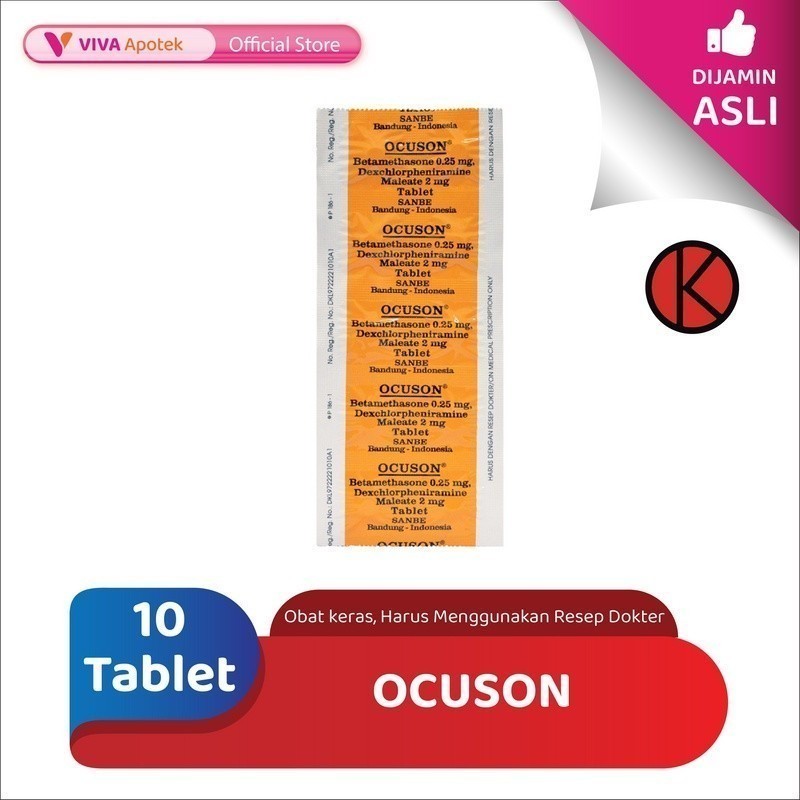 Ocuson / Betamethason / Dexclorpheniramin / Alergi / Gatal (10 Tablet)