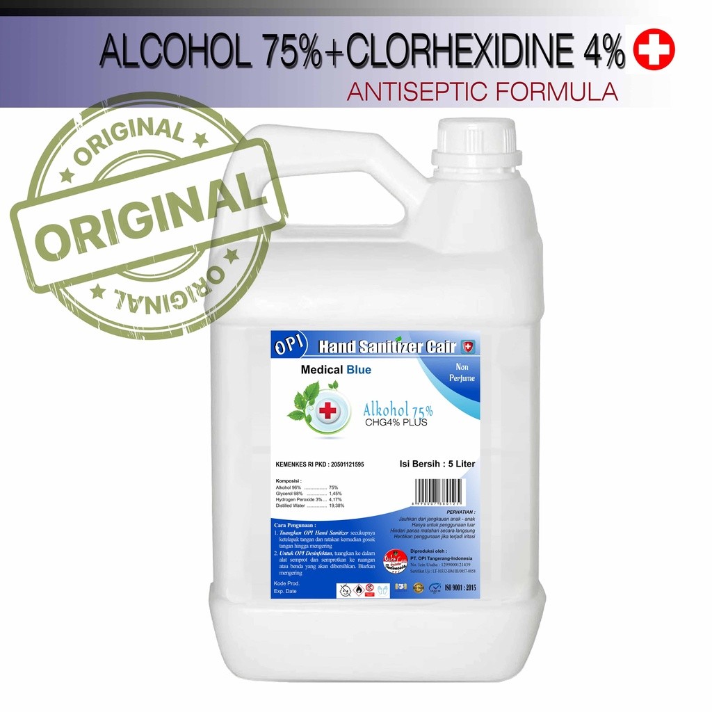 Hand Sanitizer 5 Liter handrub  plus Chlorhexidine 4% Q224