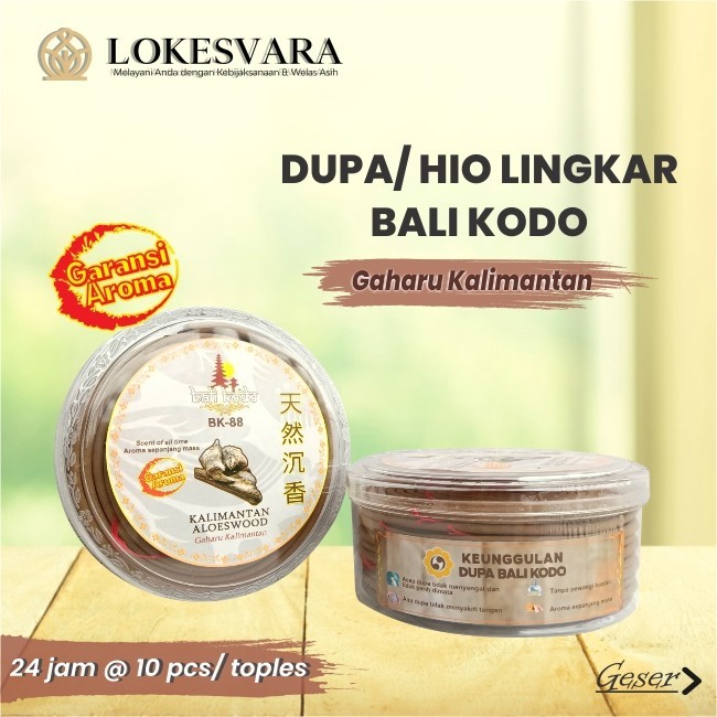 Kualitas terbaik] Dupa/ Hio Wangi Harum Lingkar Bali Kodo Gaharu Kalimantan 24 jam