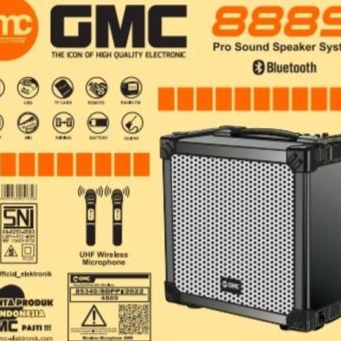 speaker karaoke portable gmc 888s 10inci