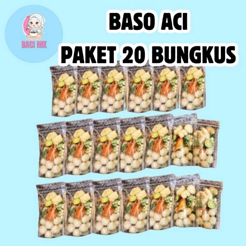 

SD83 [PAKET SULTAN] PREMIUM BASO ACI INSTAN 20 BUNGKUS MK SNACK [GROSIR] Murah