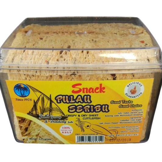 

NI06 Makanan Ringan Juhi Snack Juhi Pulau Seribu Toples Sedang cemilan cumi kering Termurah
