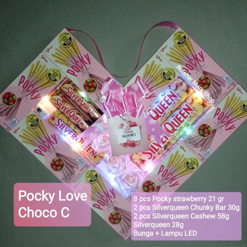 

gd-8 Pocky Love Choco - Pocky Love Valentine Gift Hadiah birthday, graduation, anniversary, Valentine (free packing aman) Murah