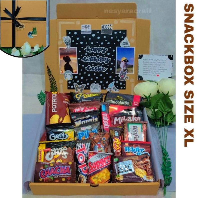 

YBW-2429 SNACK BOX by nesyaracraft ( ukuran XL ) / gift / snack , hadiah , kado , birthday , hampers Berkualitas