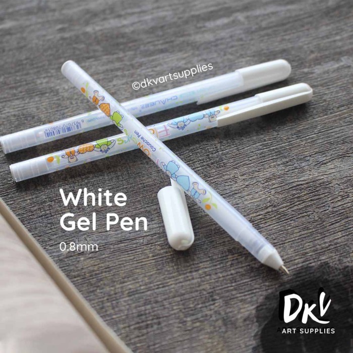 

Flower White Gel Ink Pen / Ballpoint Putih 0.8mm