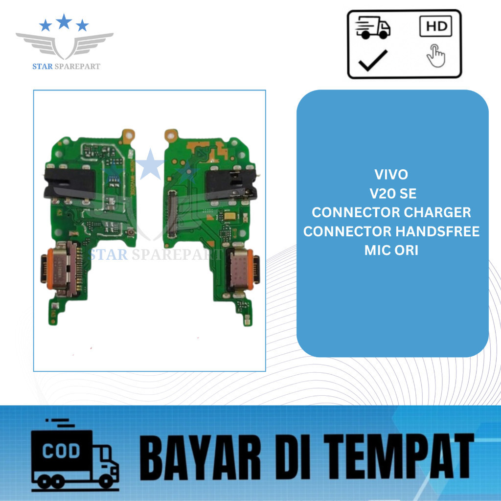 FLEKSIBEL VIVO V20 SE + CONNECTOR CHARGER + CONNECTOR HANDSFREE + MIC ORI