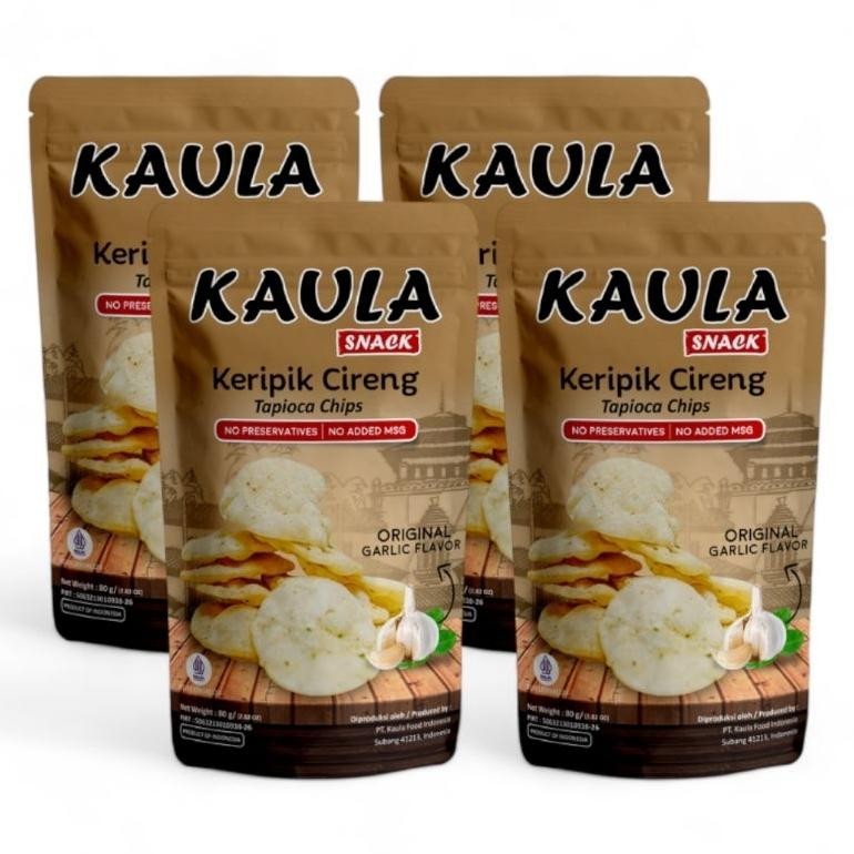 

jg-56 Paket Bunding 4 pcs - Kaula Snack Keripik Cireng / Tapioca Chips [NON MSG] Original
