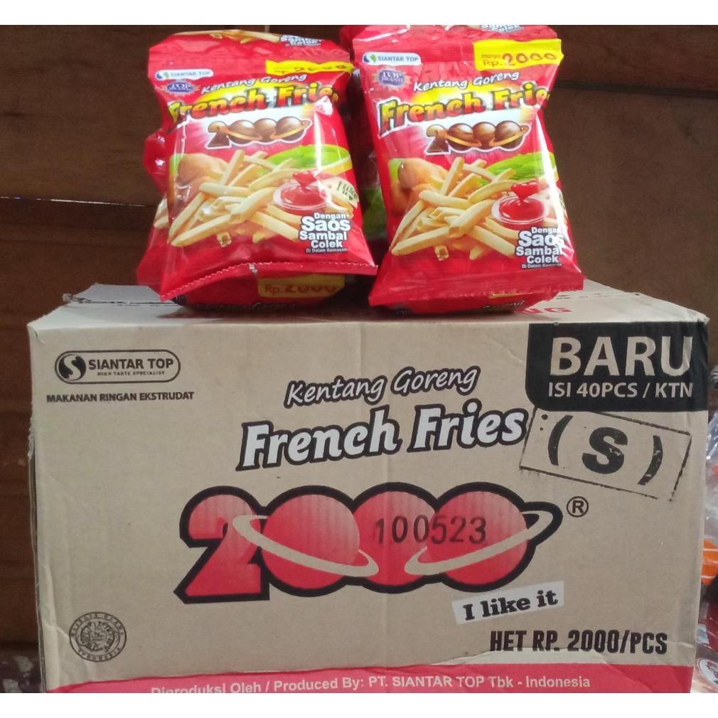 

Promo! Ciki Snack Kentang Saos French Fries 2000 an isi 40 pcs ( 1 dus ) Berkualitas