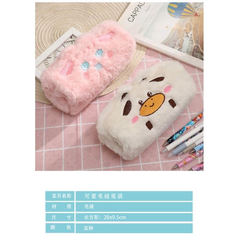 

Oz67 TEMPAT PENSIL BULU BONEKA SAPI DOMBA KELINCI | POUCH KOSMETIK | TEMPAT HP Viral