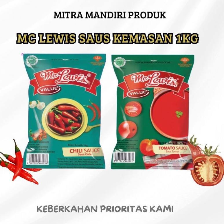 

Mc lewis Saos Cabai dan tomat 1Kg