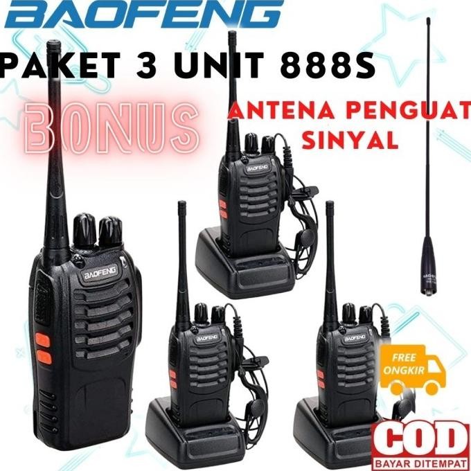 [PAKET 3] HT BAOFENG BF-888s RESMI Original Radio HT walkie-talkie