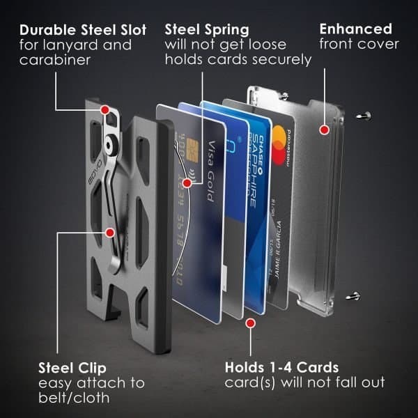 

Terbaru!!! GoVo Badge ID Card Holder/Wallet Tactical ID card Light Weight No Clip