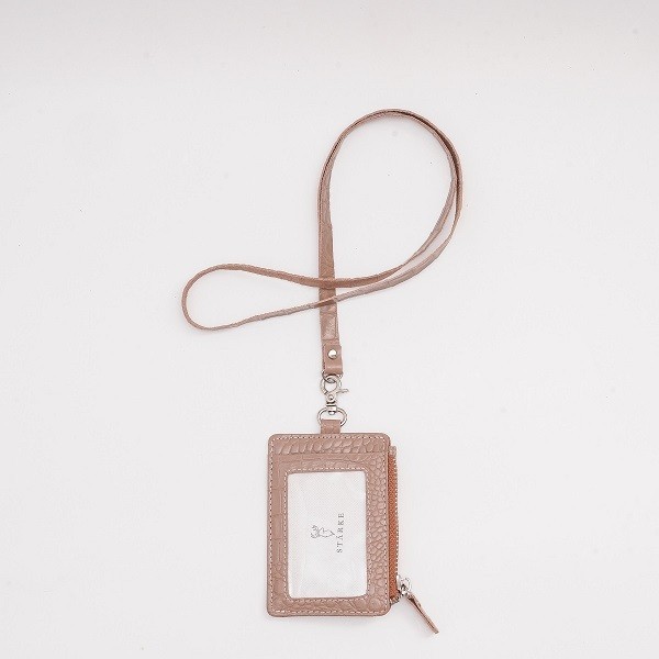 

Terbaru!!! Name Tag Kulit Asli ID Card Holder STARKE Hustle Hog II Croco Beige