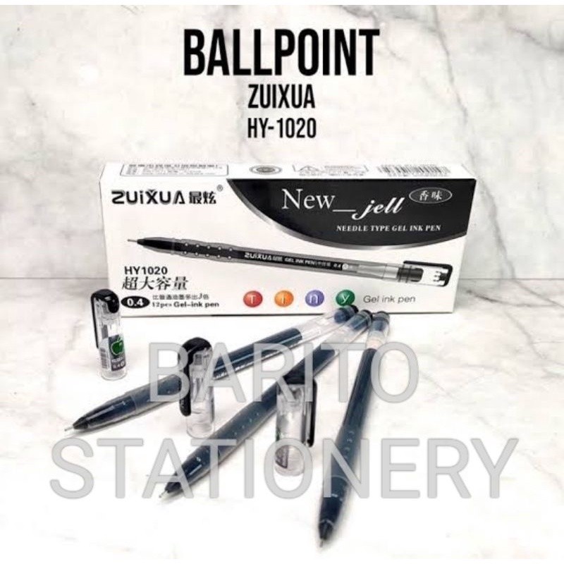 

Pulpen Gel Zuixua New Jell Isi 12, Warna Hitam [1Pak/12Pcs]