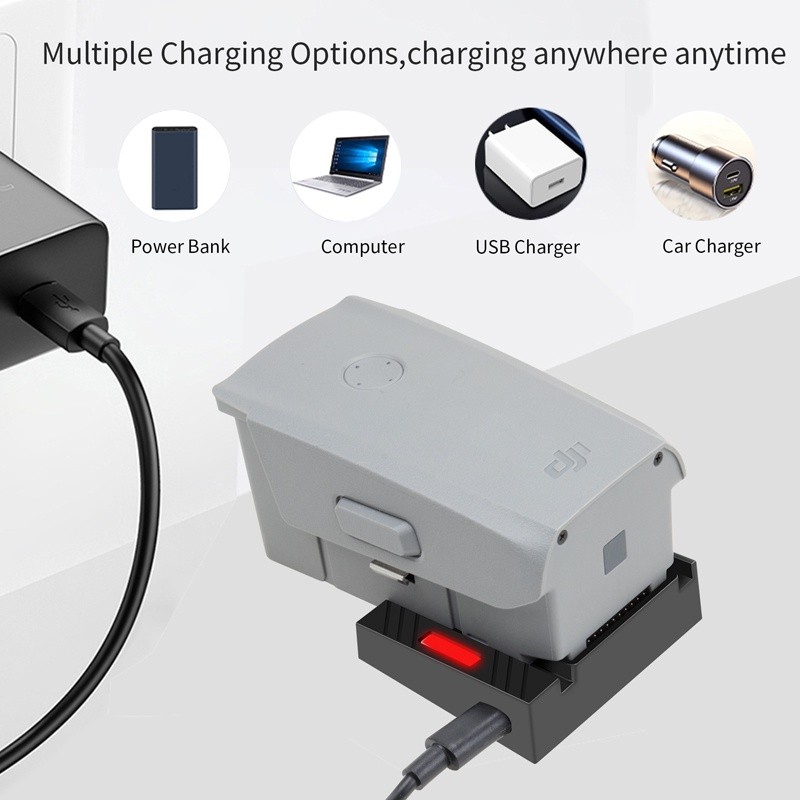 QC3.0+ Fast Charger Battery Charging Hub untuk DJI Mavic Air 2S /Air 2 Drone Outdoor USB Charging Ac