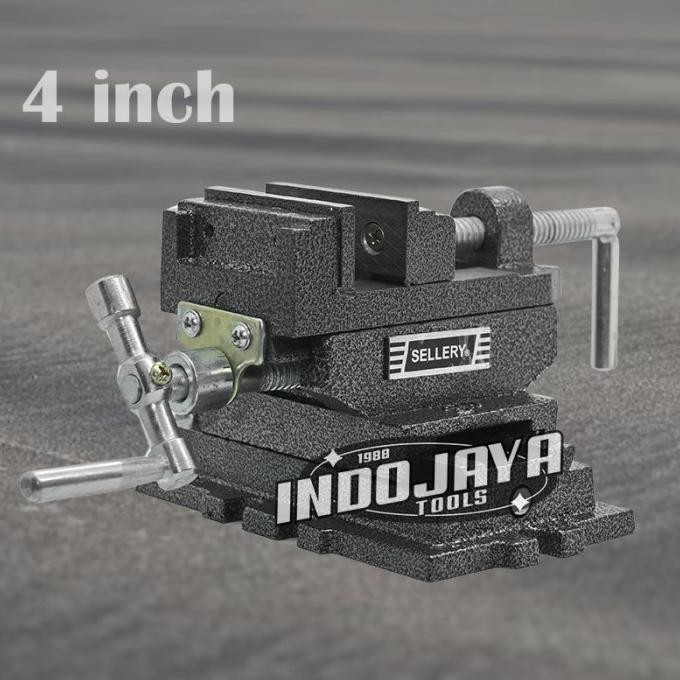 Catok Cross 4 Inch Ragum Bais Silang Geser 75 mm Sellery U.S.A.