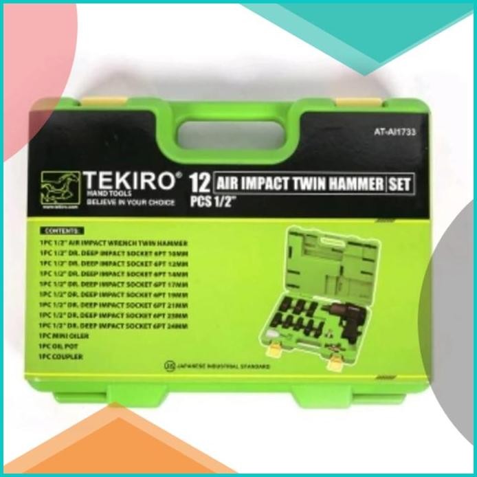 1set Air Impact /2Inch Twin Hammer Tekiro,Impact Tenaga Angin TEKIRO