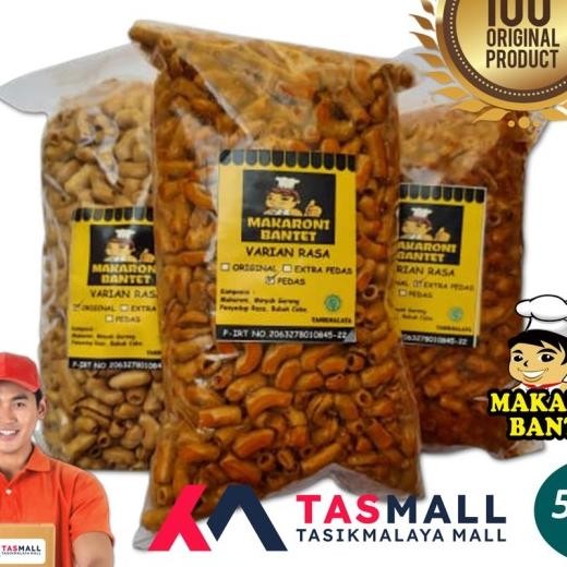 

(0_0) Makaroni Bantet Kiloan Oleh-Oleh Khas Tasikmalaya Kemasan 500Gr