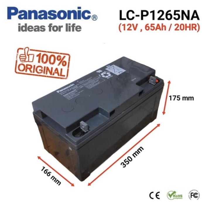 Battery Kering VRLA Panasonic 12V 65Ah