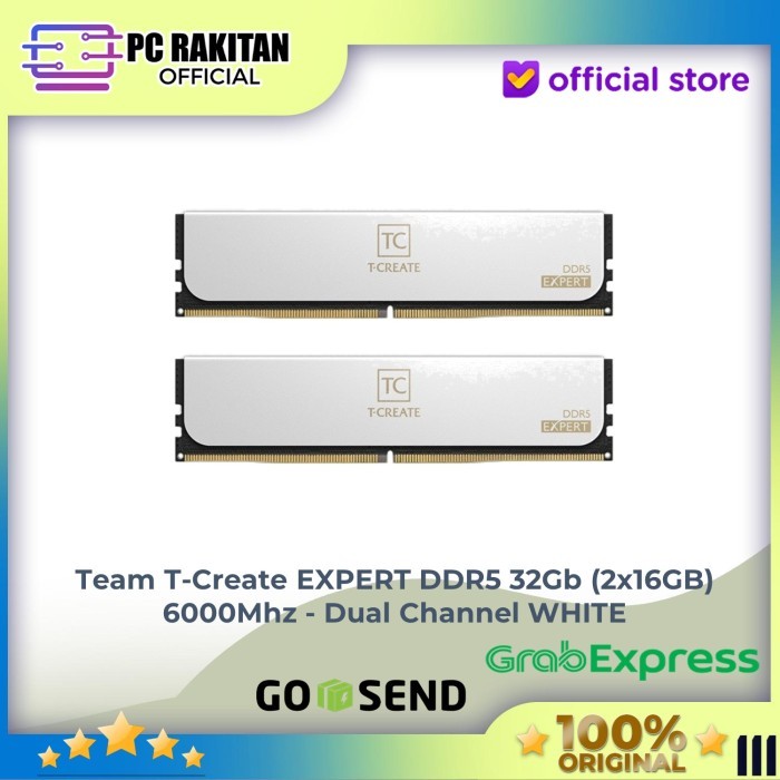 TEAM T-CREATE EXPERT DDR5 32GB (2X16GB) 6000MHZ - DUAL CHANNEL WHITE