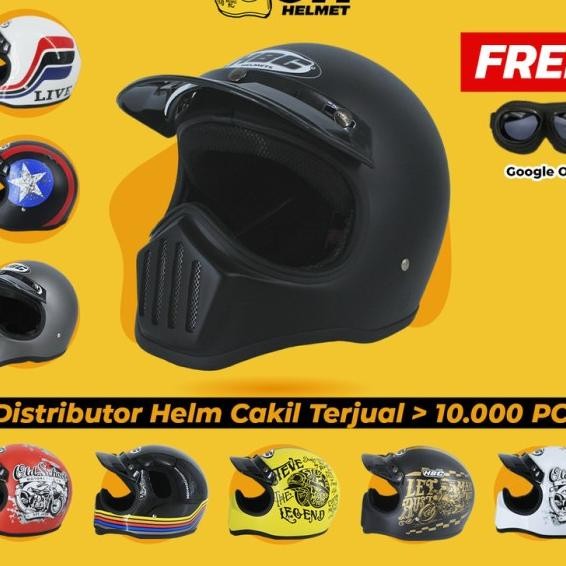 Helm Cakil Hbc | Helm Retro | Full Face | Hbc Cakil | Jual Helm