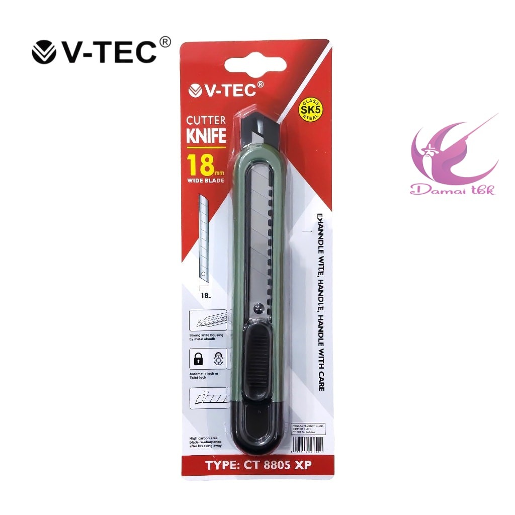 

Pisau Cutter Knife V-Tec Ct-8805 Xp