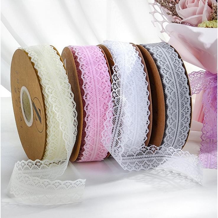 

SALE [1Rol 45Meter] Korean Pita Renda Lace Ribbon 3cm PITA RENDA LEBAR 3 CM / FLOWER WRAP RIBBON vb-8