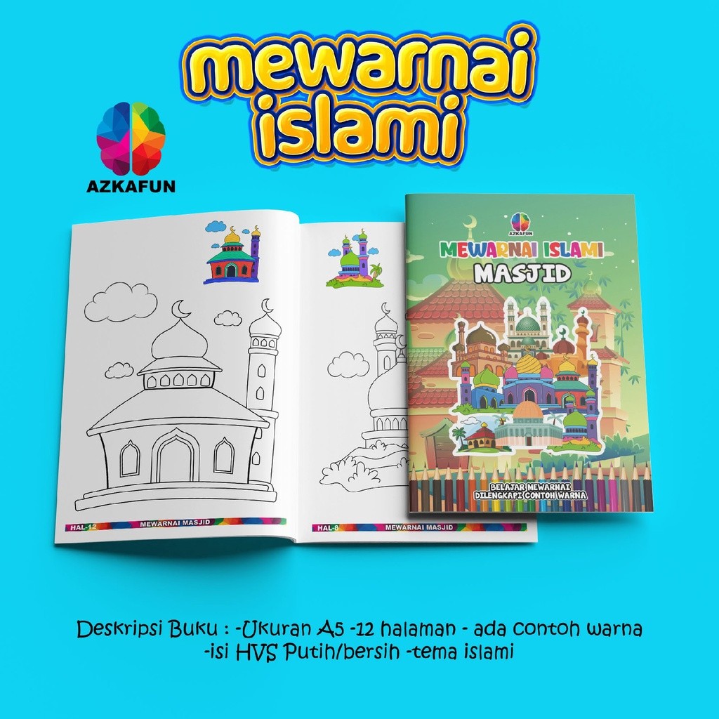 

Buku Mewarnai anak edisi islami - Islamic coloring book