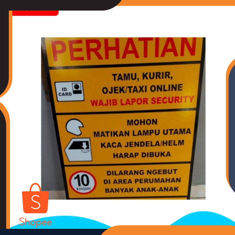 

Terlaris Custom Rambu Lalu Lintas dan Rambu K3 Perumahan Ukuran 90x60cm Keren
