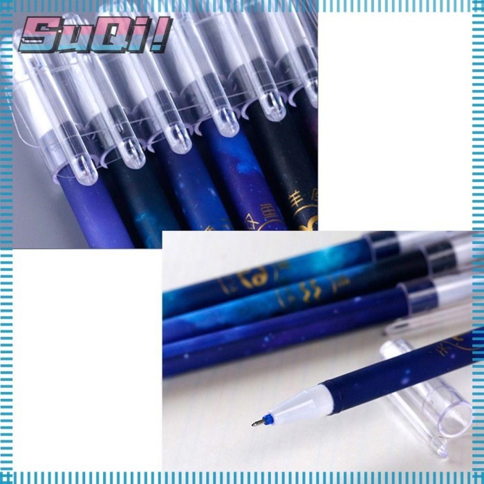 

Vee Suqi 12Pcs/Set Gel Pen Perlengkapan Kantor Sekolah Alat Tulis Kreatif