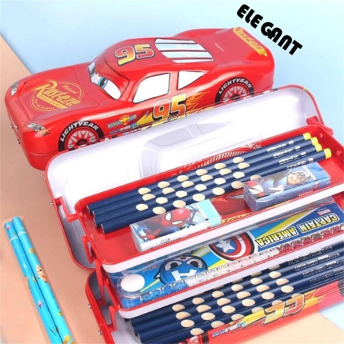 

Vee [Elegan] Kotak Pensil Perlengkapan Sekolah Alat Tulis Mcqueen Kartun