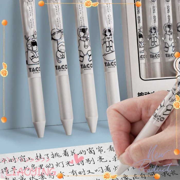 

Vee Ly 4Pcs/Set Pena Gel Perlengkapan Kantor Sekolah Alat Tulis Astronot