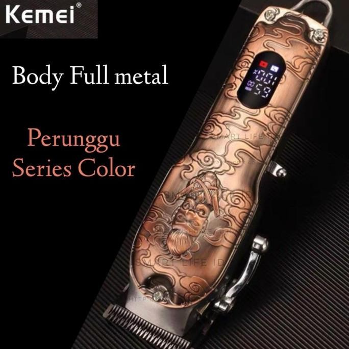 Alat Cukur Rambut Kemei Km-3705 Hair Clipper Digital Rpm Metal Km 3705