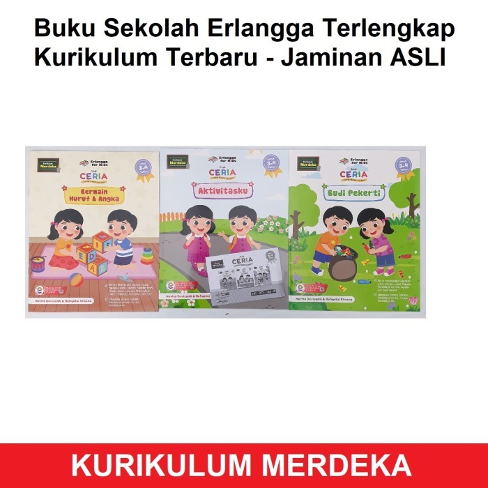 

Bana Paket Buku Anak Kb Tk Paud Ceria Cerdas Kurikulum Merdeka Erlangga