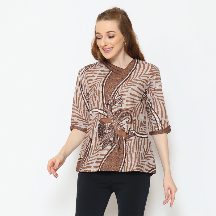 Alib Hadinata Batik Wanita Blouse Athalia Abimanyu