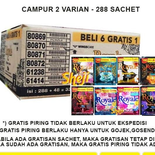 Royale Pewangi Softerner Sachet 1 Dus Isi 288 Sachet