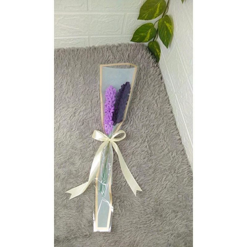 single buket rajut, buket bunga rajut, bunga rajut